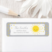 Un rayon de soleil Baby shower Étiquette de adress (En situation)