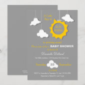 Un rayon de soleil Baby shower Invitation (Devant / Derrière)