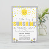 Un rayon de soleil Baby shower invitation Neutral (Debout devant)