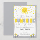 Un rayon de soleil Baby shower invitation Neutral (Devant / Derrière)