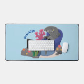 Un requin drôle en regardant la bande dessinée de  (Clavier et souris)