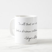 "Un rêve dans" une tasse rêveuse de citation (Devant gauche)