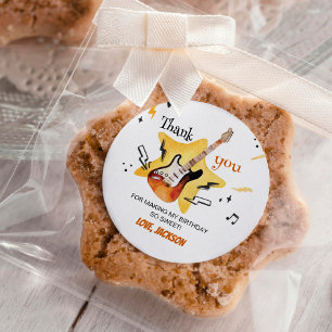 Un Rocks Guitare Anniversaire Sticker Étiquette