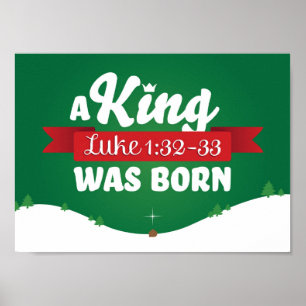 Un roi était affiche née d'écriture sainte de N