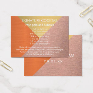 Un Rose Gold Copper Signature Mariage Drink Recett