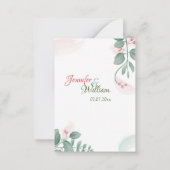 Un RSVP de mariage avec carte de boîtier de code Q (Dos)