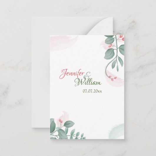 Un RSVP de mariage avec carte de boîtier de code Q (Dos)