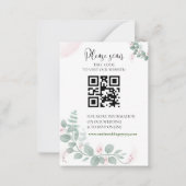 Un RSVP de mariage avec carte de boîtier de code Q (Devant)
