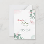 Un RSVP de mariage avec carte de boîtier de code Q (Dos)