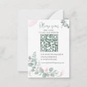 Un RSVP de mariage avec carte de boîtier de code Q (Devant)