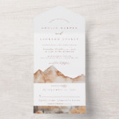 Un Rustic Mountain Mariage tout en une invitation (À l'intérieur)