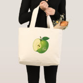 Un sac avec l'image d'une pomme verte (Devant (produit))