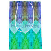 Un sac cadeau d'anniversaire moyen en violet et bl (Devant)