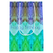 Un sac cadeau d'anniversaire moyen en violet et bl (Dos)