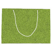 Un sac de shopping vert avec une poignée blanche (Dos)
