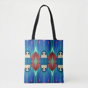 Un sac fourre-tout à motif multicolore tendance et