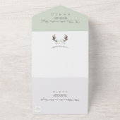 Un Sage Vert Flores Rustiques Tout En Une Invitation (Dehors)