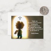 Un Salut Léger Après Les Funérailles Merci Cartes (Devant/Arrière en situation)