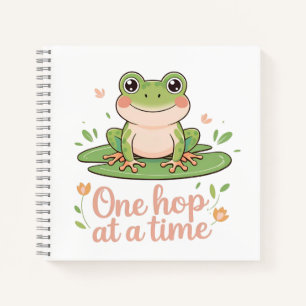 Un saut à la fois Cahier Grenouille sur nénuphar