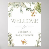 Un sauvage | Affiche de bienvenue Baby shower sing (Devant)
