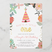 Un sauvage | Invitation Foil fête premier annivers (Recto)