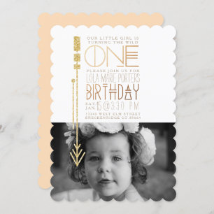 Un sauvage   Photo Invitation de la fête d'anniver
