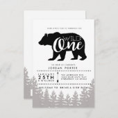 Un sauvage rustique | Invitation de fête d'anniver (Devant / Derrière)