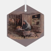 Un sauveur est né ornement de Noël (Verso)