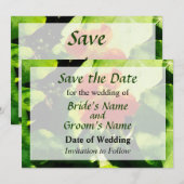 Un Save the Date au Nénuphar Orange (Devant / Derrière)