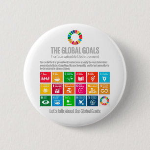 UN SDG 17 AGENDA DE MONDIALE DOELSTELLINGEN RONDE BUTTON 5,7 CM
