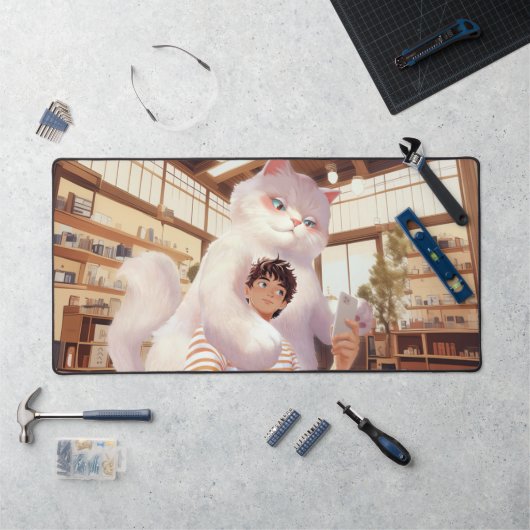 Un selfie avec le géant du fluffy (Poste de travail)