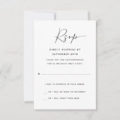 Un seul invité adulte | Carte RSVP de mariage Citr (Devant)