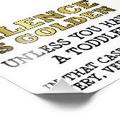 Un silence suspect avec des bambins Poster drôle (Coin)