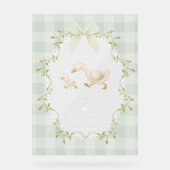 Un Silly Goose Sage Gingham Bienvenue Anniversaire (Recto)