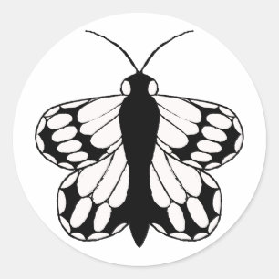 Un simple autocollant de papillon noir-n-blanc.