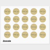 Un Simple Merci ! Sticker rond Gold Classic (Feuille)