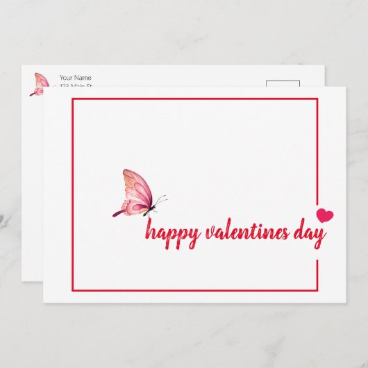 Un simple message Valentine Cartes (Devant / Derrière)