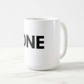 UN simple mug de typographie (Devant droit)