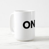 UN simple mug de typographie (Devant gauche)