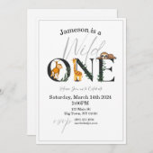 Un singe sauvage, Giraffe, Invitation de la jungle (Devant / Derrière)