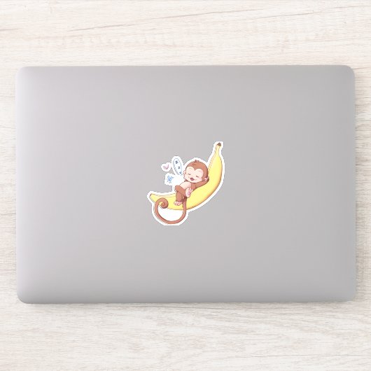 Un singe sifflant sur un Big Banana — Stickers ! (Ordinateur)