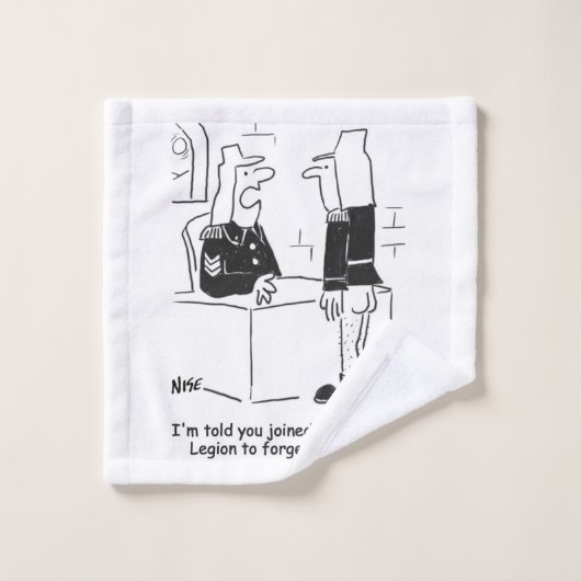 Un soldat en caricature de la Légion étrangère fra (Gant de toilette)