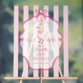 Un sot Oie rose Bow premier anniversaire Bienvenue (Neutre)