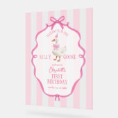 Un sot Oie rose Bow premier anniversaire Bienvenue (Angle)