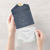 Un Sous les étoiles | Invitation de mariage tout en u (Déchirure)