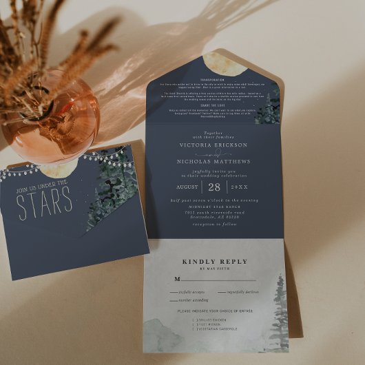 Un Sous les étoiles | Invitation de mariage tout en u