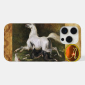 Un Stallion Arabe Gris Gallophile Avec Un Monogram (Verso Horizontal)
