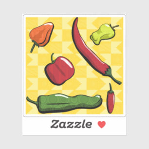 Un Sticker à contour World of Chili Peppers