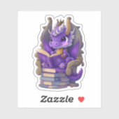 Un Sticker De Lecture De Dragon Violet (Feuille)