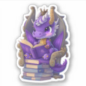 Un Sticker De Lecture De Dragon Violet (Devant)